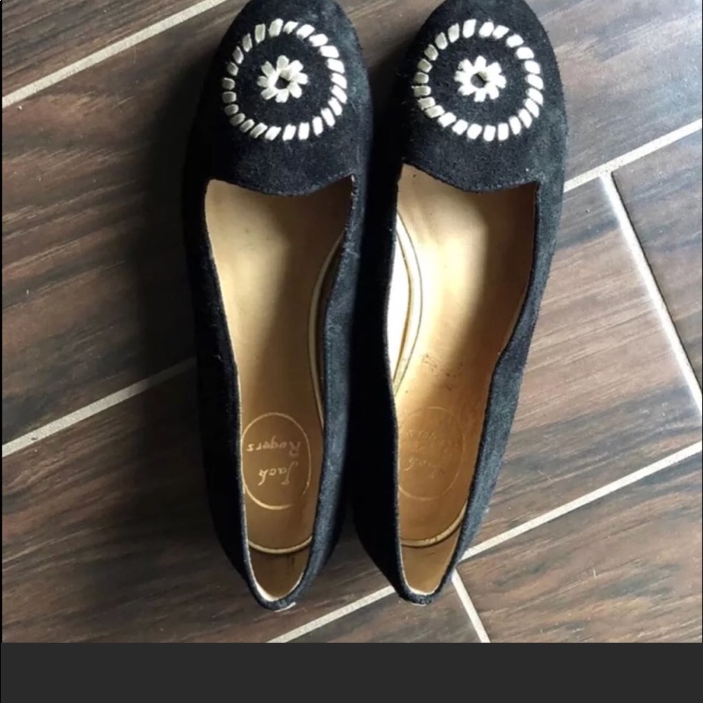 Jack Rogers Rebecca smoking loafers suede metallic - Picture 3 of 3